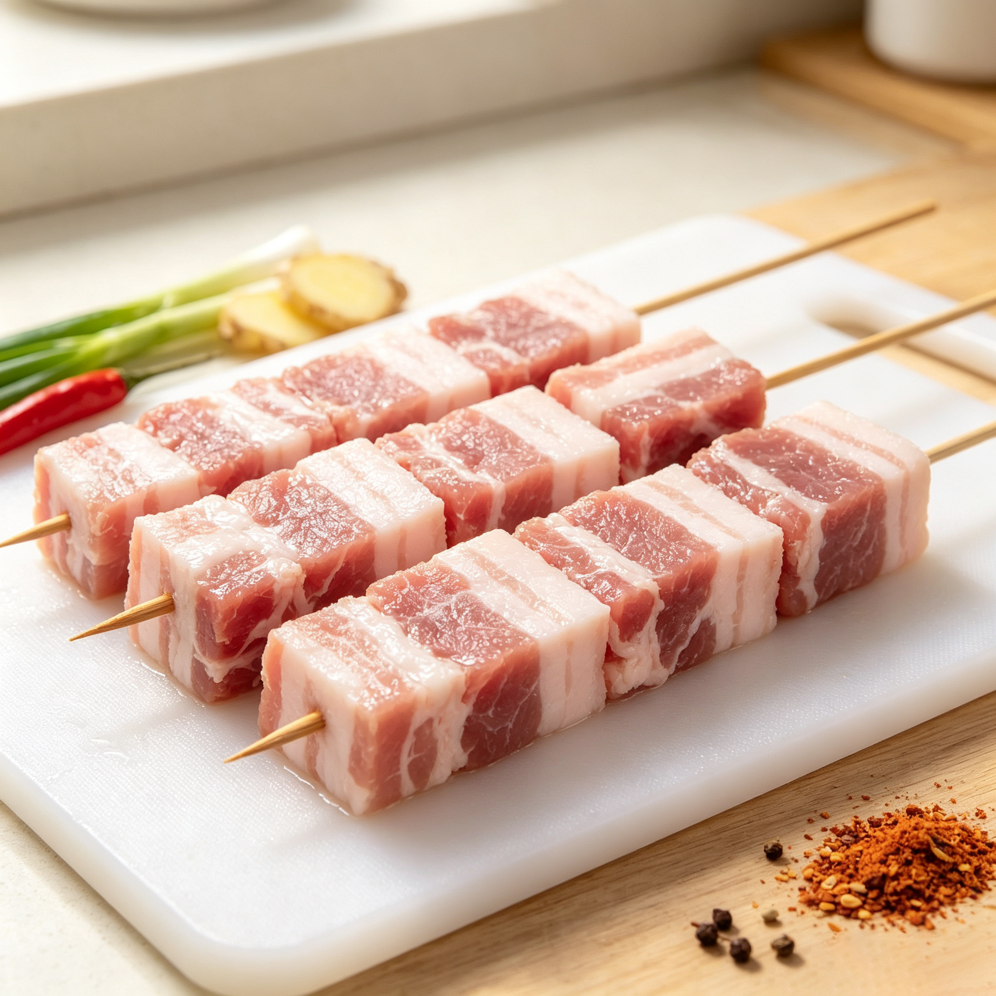 Pork Belly Skewers