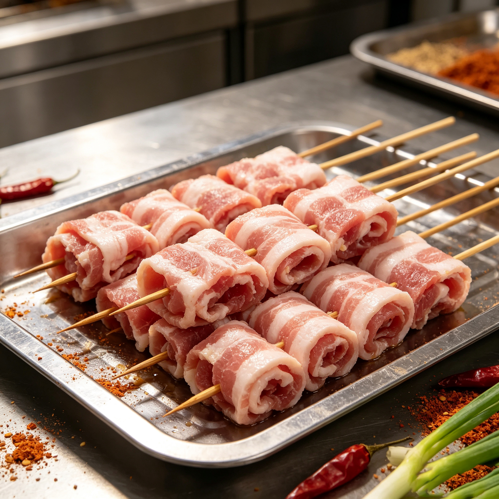 Pork Belly Skewers